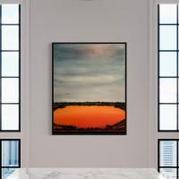 Lavasee Acryl auf Leinwand 100 x 80 cm Schattenfuge