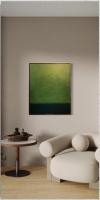 Horizont gruen Acryl auf Leinwand 100 x 80 x 3,2 cm